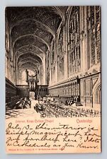 Cambridge-England, Interior, Kings College Chapel, Religion, Vintage Postcard picture