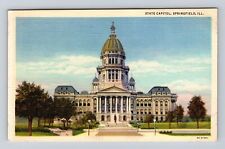 Springfield IL-Illinois, State Capitol, Antique, Vintage Souvenir Postcard picture