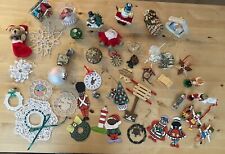 Lot of 50+ vintage Christmas Ornaments Halliwell Santa Claus Nutcracker and more picture