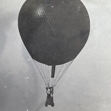 Antique 1904 George Tomlinson Balloon Flight Stereoview Photo Card P981 picture