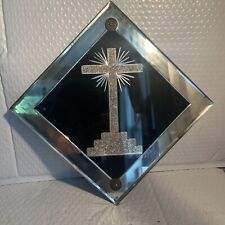 Vintage mirror printed with cross and 