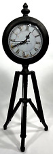 Tripod Clock, Vintage/Retro, Rustic Metal, Tabletop Clock, Unbranded picture