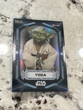 2022 Topps Star Wars Finest Black Refractor /10 Yoda picture