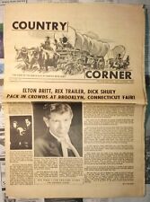 Country Corner Newspaper Sept 1969 Elton Britt Rex Trailer Dick Shuey picture