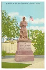 Vandalia Illinois Vintage Postcard Madonna of the Trail Monument Unused Linen picture