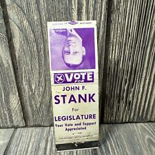 Vtg John F Stank Political Legislature Matchbook Cover Advertisement picture