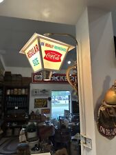 RARE Vintage 1960s Coca Cola Hanging Lantern Advertising Lighted Revolving Sign picture