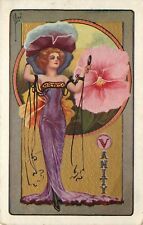S/A Postcard Ryan Art Nouveau Beautiful Woman Vanity A636 Embossed picture
