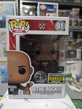 The Rock WWE Entertainment Earth Exclusive New In Box Funko Pop #91 picture