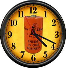 Con Edison Electric Company New York Retro Battery Electrician Sign Wall Clock picture