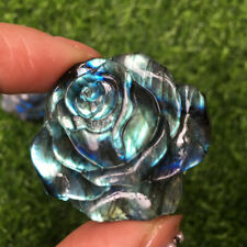 Natural Labradorite Hand Carved The Roses Quartz Crystal Healing US 1 PC picture