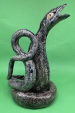 Snake Majolica figural pitcher-Mafra c.1900, 12 3/4