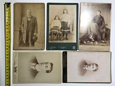 FIVE VICTORIAN/EDWARDIAN CABINET PORTRAIT AND FAMILY PHOTOS  picture