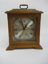 Sunbeam Westminster Mantel Clock Wood Oak Battery Operated Chime Tested/Working picture