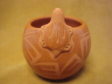 Santa Clara Indian Turtle Pot Handmade by Birdell Vine Flower Hand Coiled picture