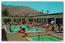 Cloud Nine Hotel Swimming Pool Bathing Scene Palm Springs California CA Postcard picture