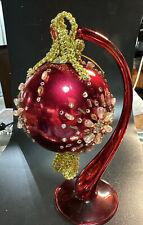 Susan Lucci Red Ornament  Christmas Ornament Ball Glitter Signed & Stand picture