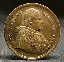 BY BIANCHI ITALY 1911 POPE PIUS X PONT. MAX. ANUAL MEDAL PONTIFICE VATICAN BRONZ picture