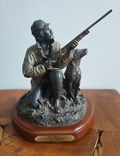 93 Cody Houston Ducks Unlimited Man Dog Shotgun Hunting Wildlife Art Sculpture picture
