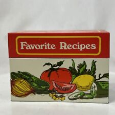 Vintage  Favorite Recipes Metal Box Vegetable Design Ohio Art Company Made USA picture
