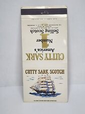 Vintage Matchbook Cover - CUTTY SARK Scotch Alcohol Sailing Ship Bourbon Ad picture