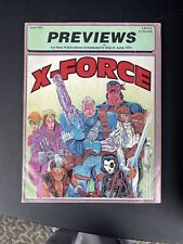 Previews Magazine With Card Insert Marvel  X-Force Diamond Comics April 1991 picture