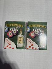 2 Packs Vintage 1992 Fleischmann's Extra Dry Gin Playing Deck Cards picture