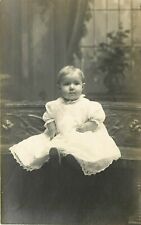 RPPC Baby Boy or Girl in Studio Portrait Photo White Dress Hanover Pennsylvania picture