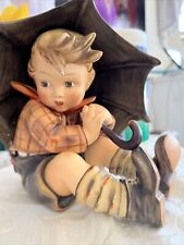 Vintage 1950’s Hummel Umbrella Boy Figurine Large  7 Inches Tall By 8 Width picture