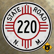 New Mexico zia state route 220 highway marker 1949 road sign Alto Capitan 16x16 picture