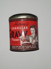 Harry Horne Foods 1940's Or 50's Gravy Can Vintage Kitchen Food Tins  picture