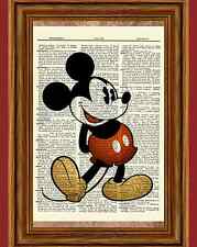 Classic Mickey Mouse Dictionary Art Print Quote Poster Picture Vintage Disney  picture