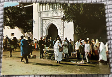 VTG Continental Postcard - Street Vendors near Mendubia Gate in Tangier, Morocco picture