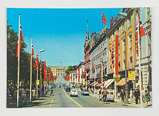 Main Street Karl Johan towards the Royal Palace Oslo Norway Postcard Unposted picture