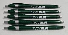 Waste Management WM Black Ink Pen Pens Lot Of 5 New Green Color  picture