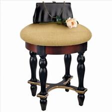 European Style Solid Hardwood Brushed Chenille Upholstered Vanity Stool Seat picture