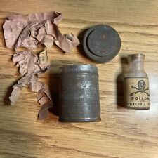 Antique Poison Bottle Paper Label Poison ~ RARE ~ Cryst Strychnia picture