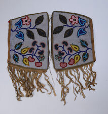 Antique Pair of Chippewa Beaded Hide Cuffs picture