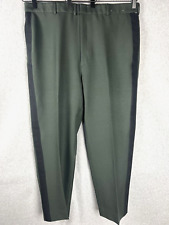 UNIART Pants Mens 38 Green PARADE DRESS 1940 - 1950's Heavy Work Vintage Uniform picture