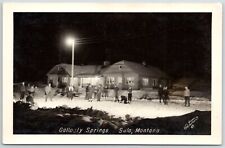 sula MT gallogy springs RPPC shadows double exposure people snow Ernst Peterson picture