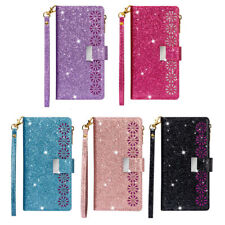 Zipper Bling Glitter Wallet Phone Case For iPhone 14 13 12 11 Pro Max XR 8 7 picture