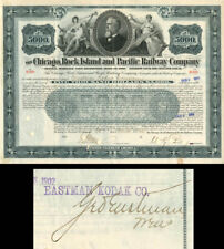 George Eastman signed Chicago, Rock Island and Pacific Railway $5,000 Bond - Aut picture