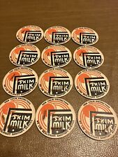 Lot of 12 Skim Milk Bottle Caps  picture