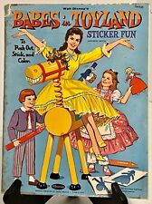 Vtg Walt Disney’s Babes In Toyland Sticker Fun Book 1961 DISNEY Never used NOS picture