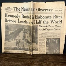 John F Kennedy Assassination JFK Buried Newspaper November 26 1963 NC picture