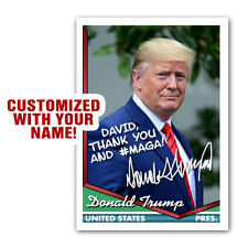 Donald Trump CUSTOM AUTOGRAPH Presidential Baseball Card Signed MAGA 2020 picture