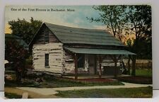 Rochester Minnesota One of the Firat Homes, Log Cabin 1914 Morgan Postcard G11 picture