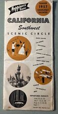 Vintage Summer 1957 California Southwest Scenic Circle Tour Map Happiness Tours picture