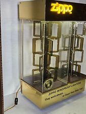 1982 ZIPPO Table Top Lighted Rotating 32 Lighter 50th ANNIVERSARY Display Case picture