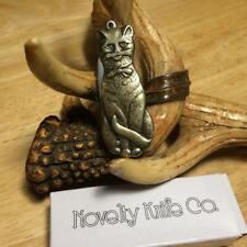 Novelty Cutlery Sculpted Nickel Silver Cat 2 1/8